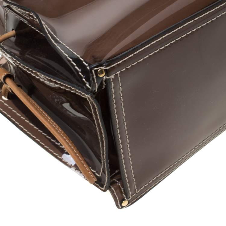 Pre Owned Loewe Brown PVC and Leather Amazona Tote