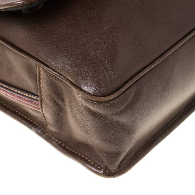 Pre Owned Loewe Brown Leather Shoulder Bag 