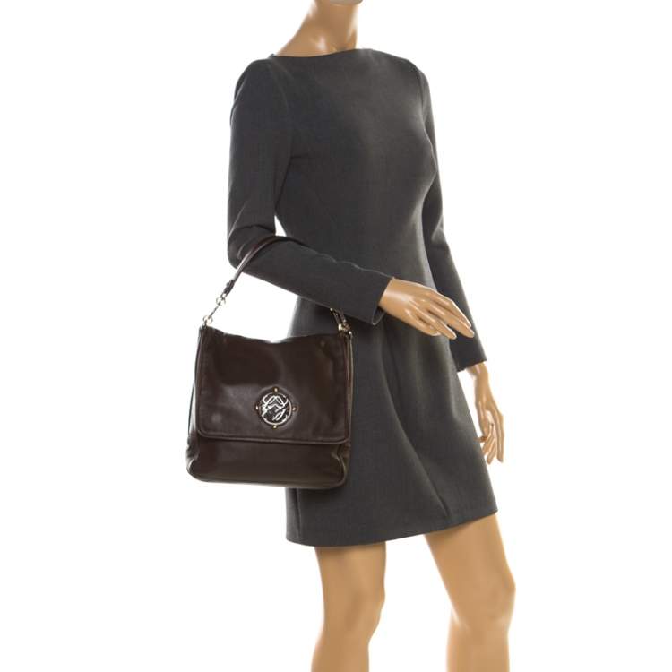 Pre Owned Loewe Brown Leather Shoulder Bag 