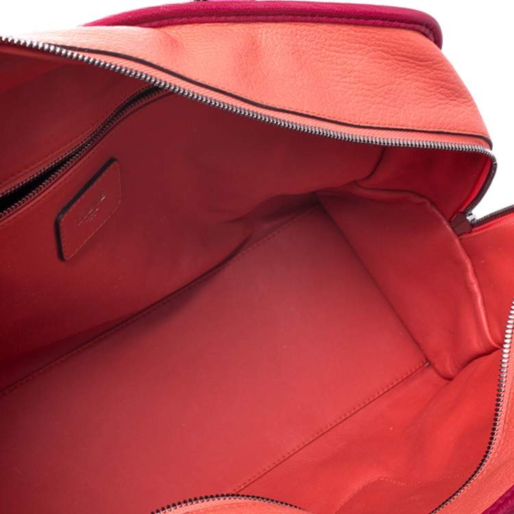 Pre Owned Loewe Tricolor Leather Amazona Satchel