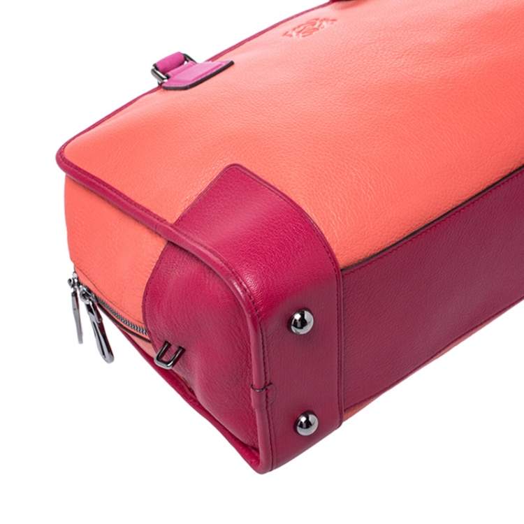 Pre Owned Loewe Tricolor Leather Amazona Satchel