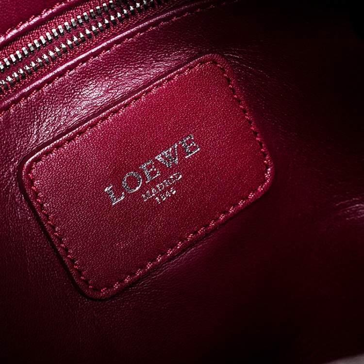 Pre Owned Loewe Black Ostrich Amazona Satchel