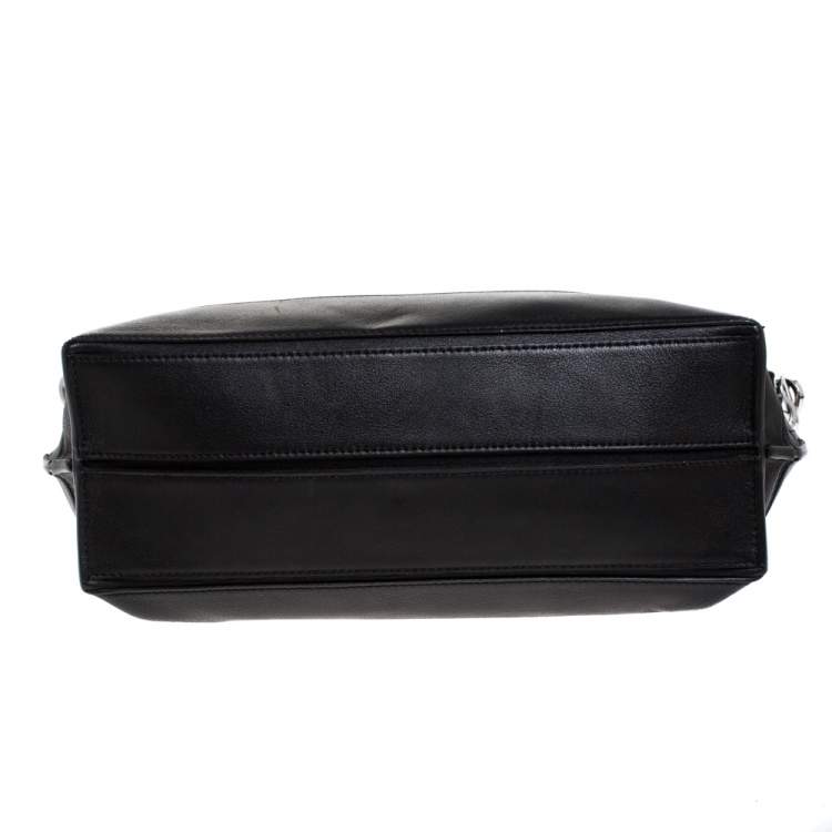 Pre Owned Loewe Black Leather Front Slit Hobo