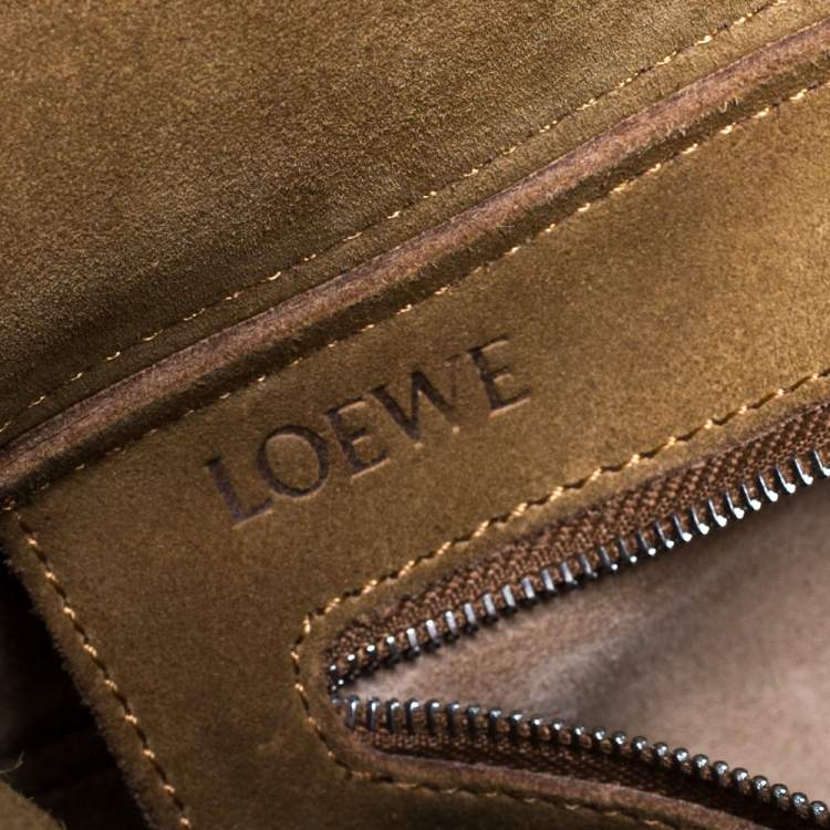 Pre Owned Loewe Black Leather Front Slit Hobo