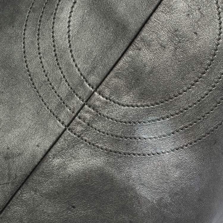 Pre Owned Loewe Metallic Nappa Leather Aire Hobo