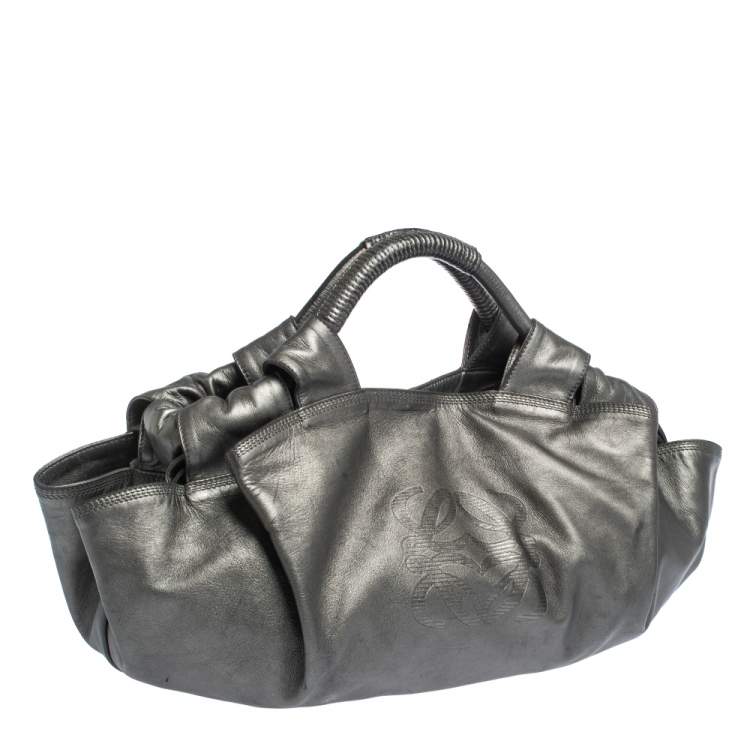 Pre Owned Loewe Metallic Nappa Leather Aire Hobo