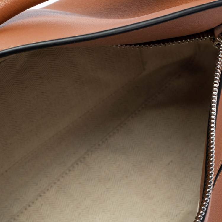 Pre Owned Loewe Brown Leather Small Puzzle Shoulder Bag