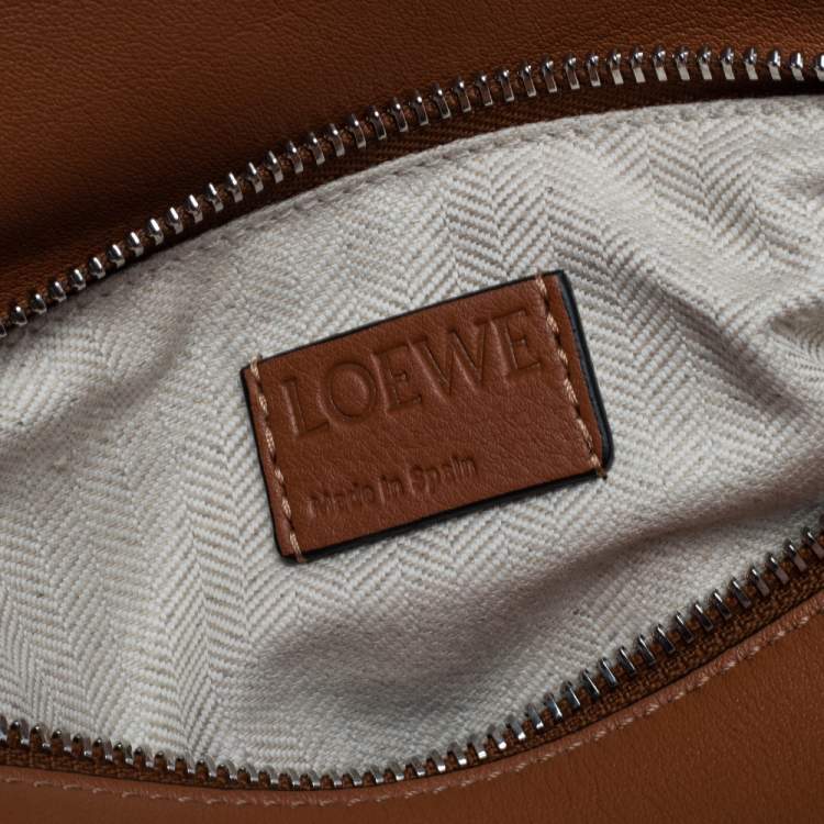 Pre Owned Loewe Brown Leather Small Puzzle Shoulder Bag