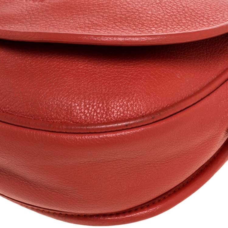 Pre Owned Loewe Coral Leather Heritage Crossbody Bag