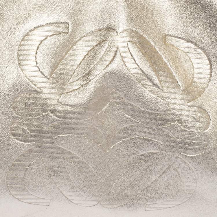Pre Owned Loewe Metallic Gold Leather Aire Tote