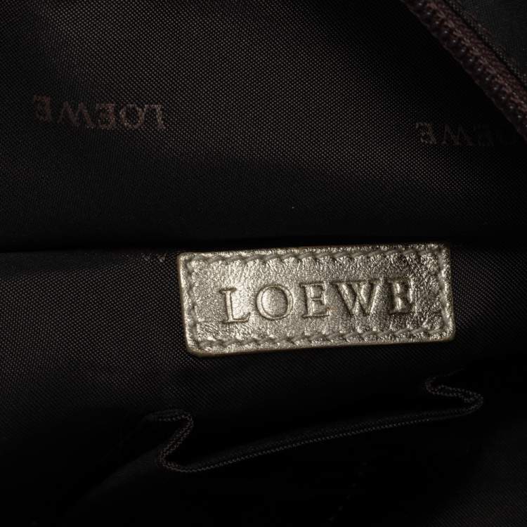 Pre Owned Loewe Metallic Gold Leather Aire Tote