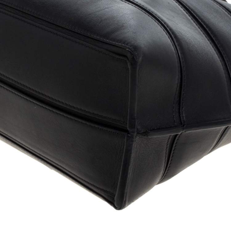 Pre Owned Loewe Black Leather Front Slit Hobo
