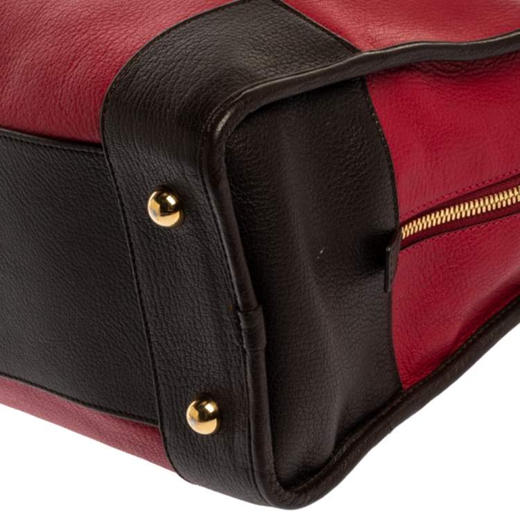 Pre Owned Loewe Tri Color Leather Amazona Satchel
