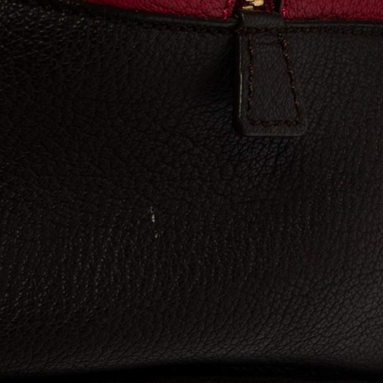 Pre Owned Loewe Tri Color Leather Amazona Satchel