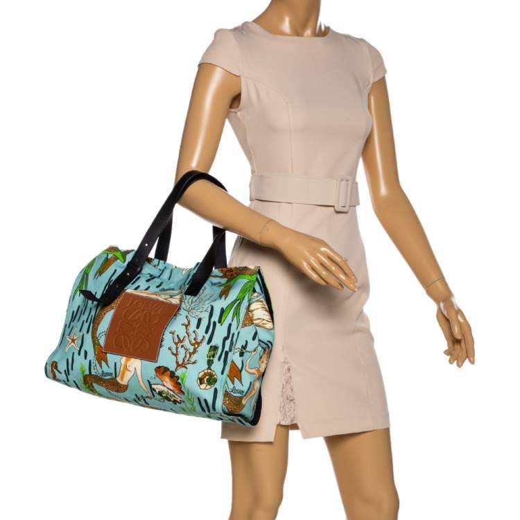 Loewe x Paula's Multicolor Ibiza Mermaid Canvas and Leather Tote Loewe