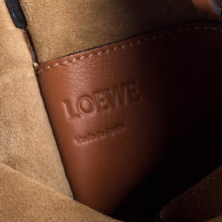 Pre Owned Loewe Beige/Camel Leather Gate Bucket Bag