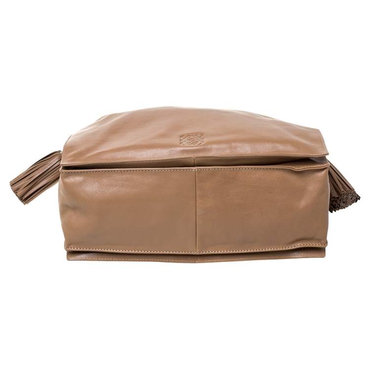Pre Owned Loewe Brown Leather Flamenco Shoulder Bag