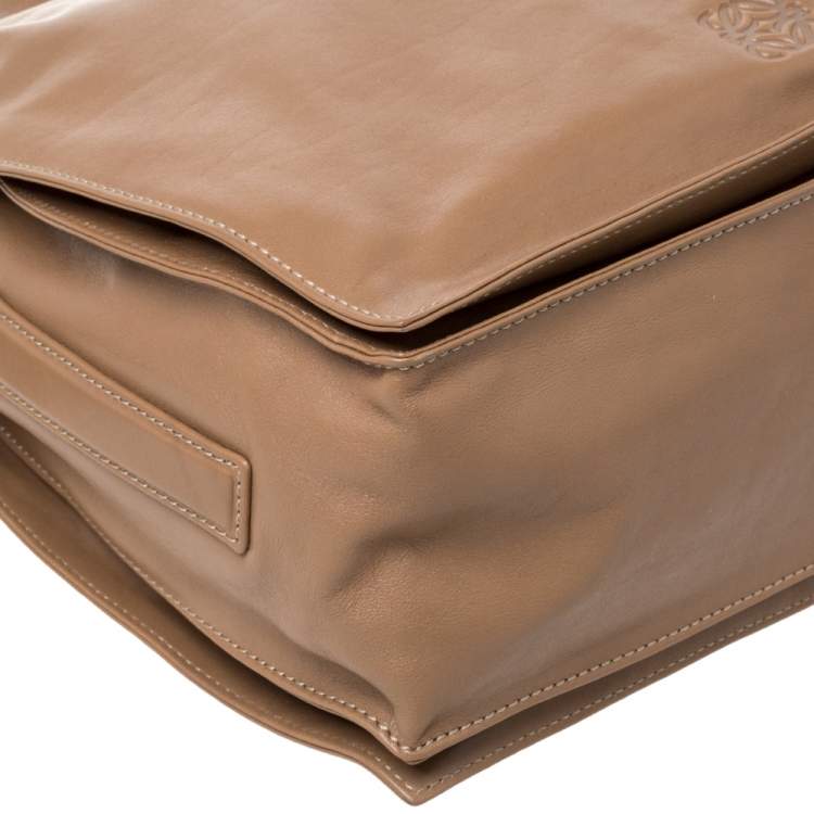 Pre Owned Loewe Brown Leather Flamenco Shoulder Bag