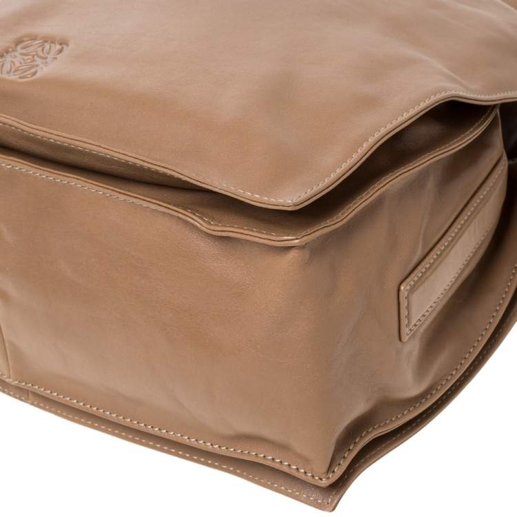 Pre Owned Loewe Brown Leather Flamenco Shoulder Bag