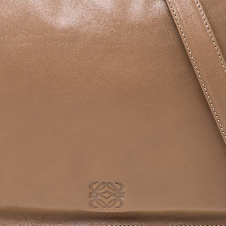 Pre Owned Loewe Brown Leather Flamenco Shoulder Bag