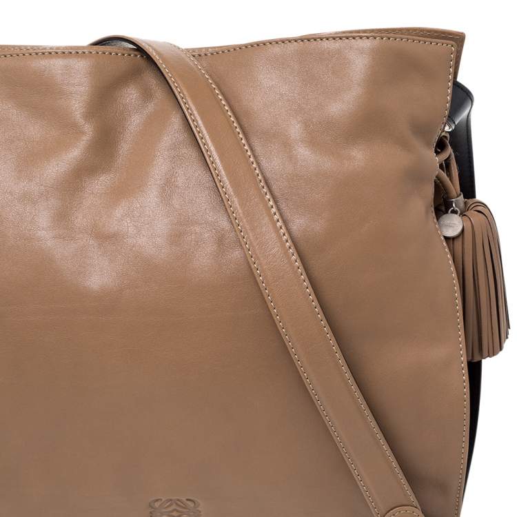 Pre Owned Loewe Brown Leather Flamenco Shoulder Bag