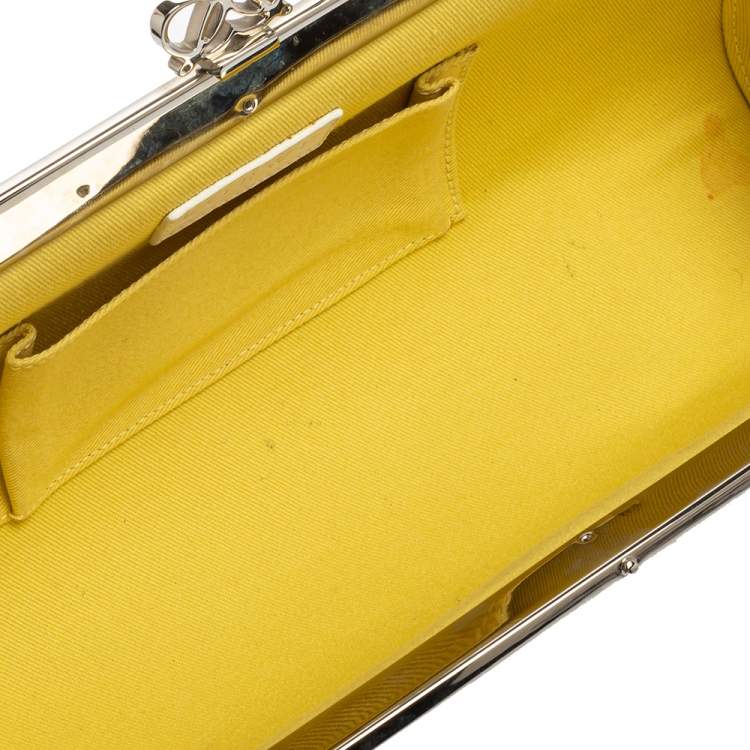 Pre Owned Loewe Multicolor Printed Leather Frame Shoulder Bag