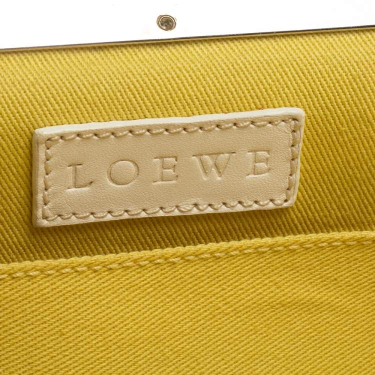 Pre Owned Loewe Multicolor Printed Leather Frame Shoulder Bag