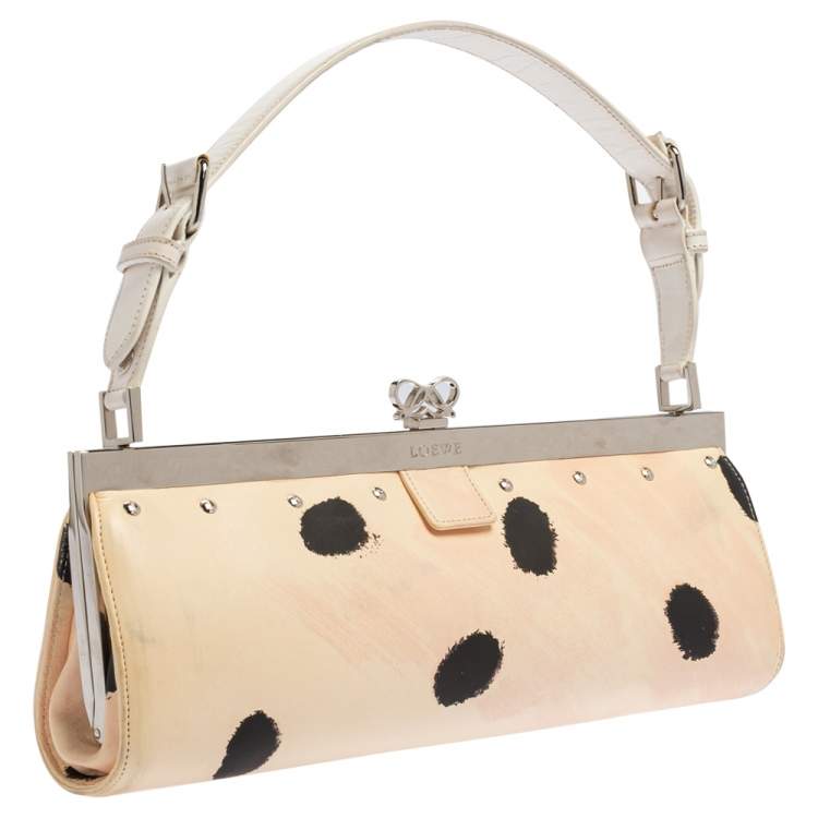 Pre Owned Loewe Multicolor Printed Leather Frame Shoulder Bag