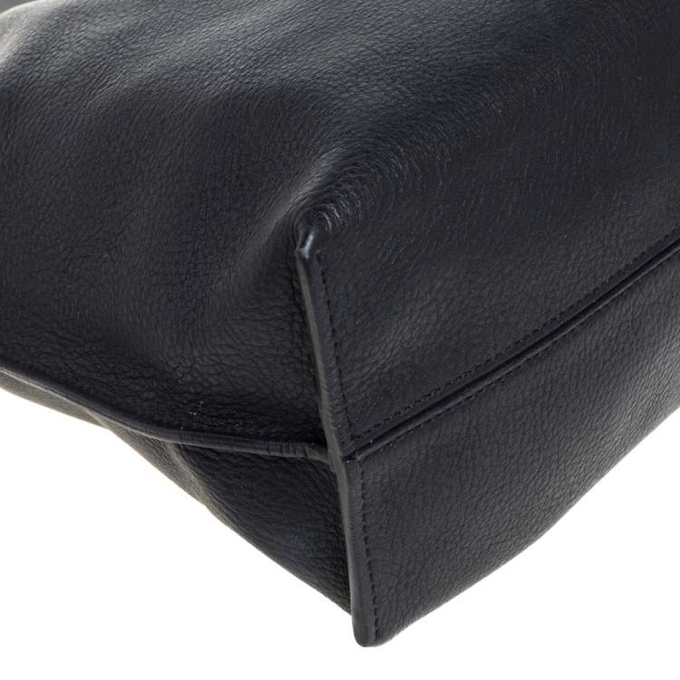Pre Owned Loewe Black Leather Flamenco Knot Hobo