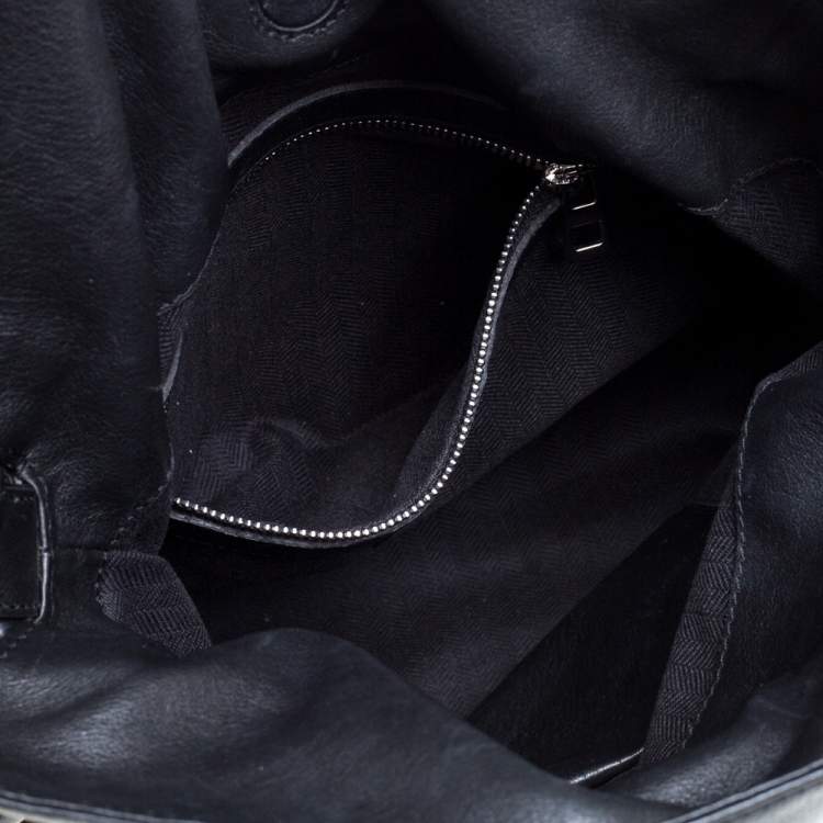 Pre Owned Loewe Black Leather Flamenco Knot Hobo
