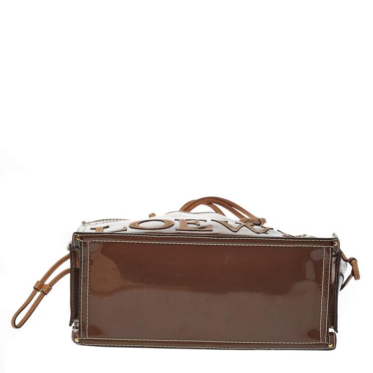 Pre Owned Loewe Brown PVC and Leather Amazona Tote