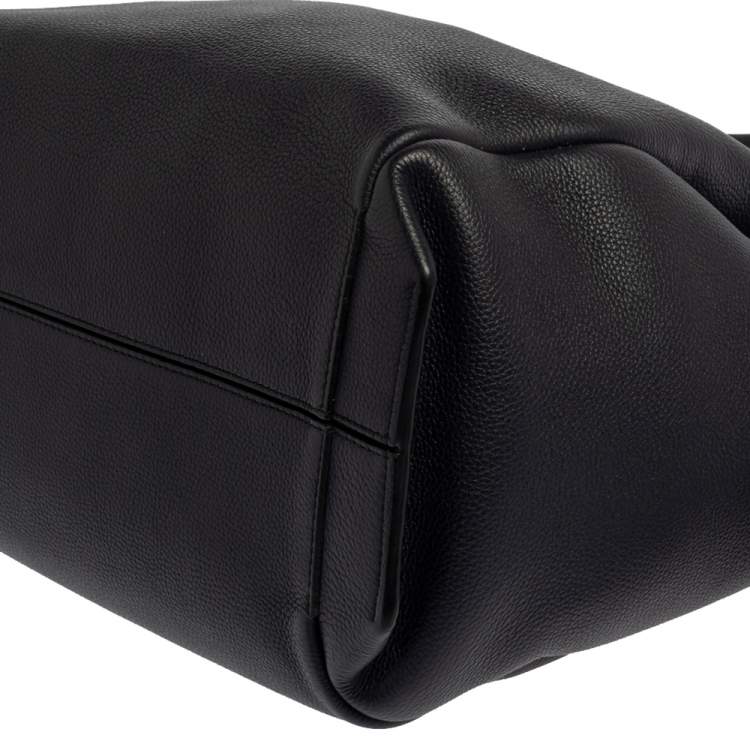 Pre Owned Loewe Midnight Blue/Black Leather  Flamenco Knot Tote