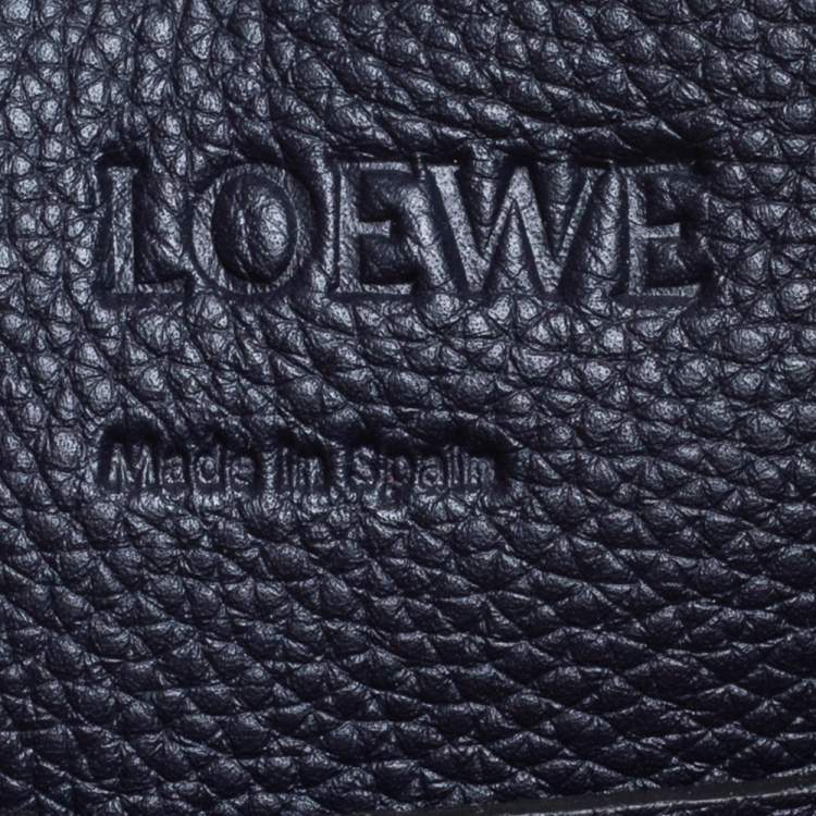Pre Owned Loewe Midnight Blue/Black Leather  Flamenco Knot Tote