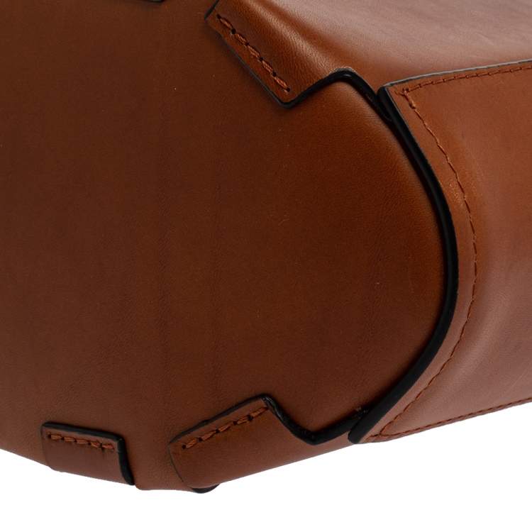 Pre Owned Loewe Brown Leather Bamboo Bucket Bag