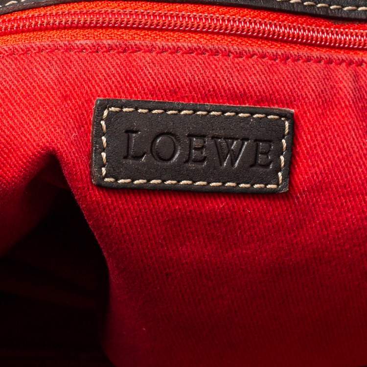 Pre Owned Loewe Burgundy Suede Crossbody Bag