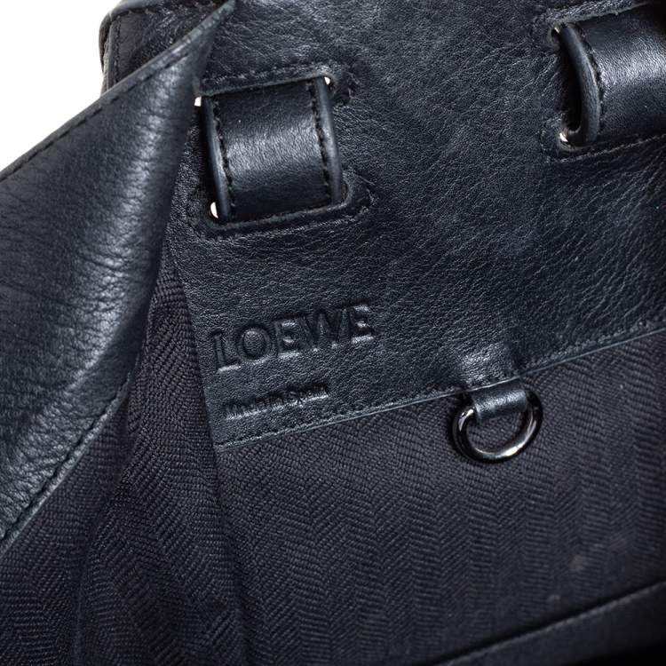 Pre Owned Loewe Black Leather Small Hammock Bag