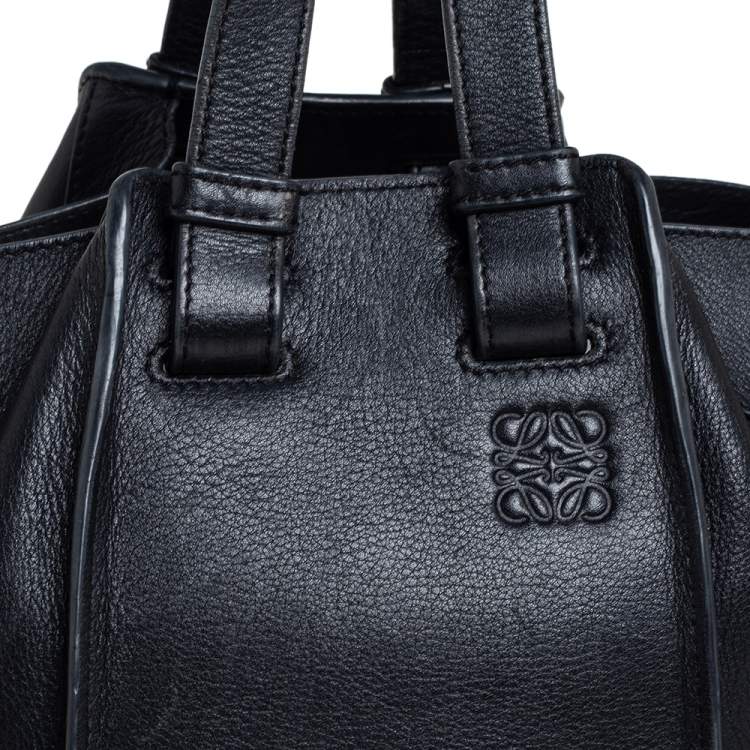 Pre Owned Loewe Black Leather Small Hammock Bag