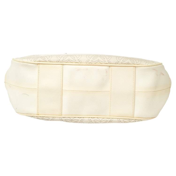 Pre Owned Loewe Off White Anagram PVC and Leather Cut Out Flap Satchel