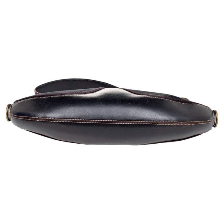 Pre Owned Loewe Black Leather And Suede Shoulder Bag