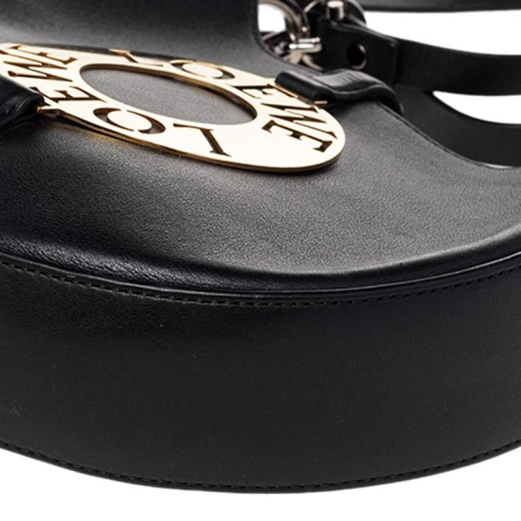 Pre Owned Loewe Black Leather Small Joyce Shoulder Bag