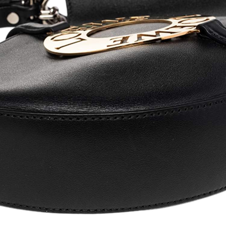 Pre Owned Loewe Black Leather Small Joyce Shoulder Bag