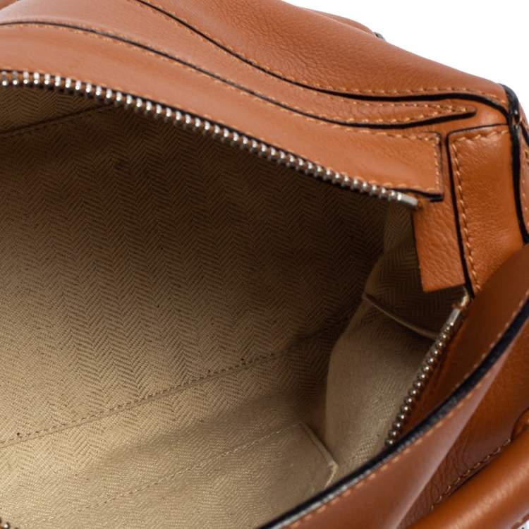 مملوكة مسبقًا Loewe Brown Leather Small Puzzle Shoulder Bag