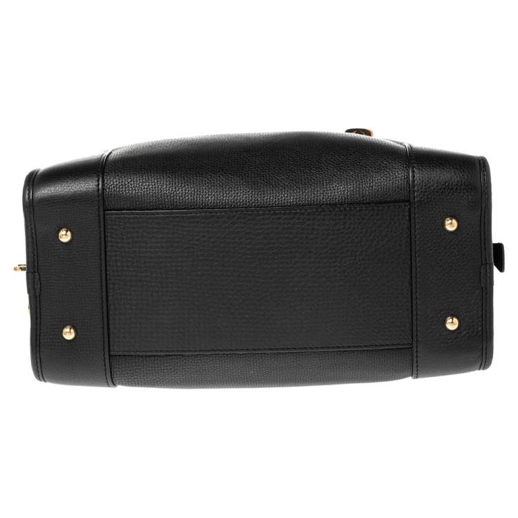 Pre Owned Loewe Black Leather Amazona Satchel