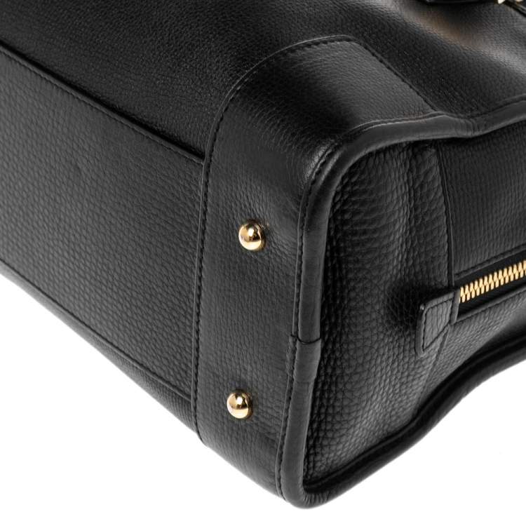 Pre Owned Loewe Black Leather Amazona Satchel