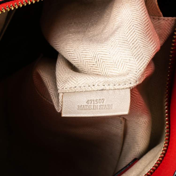 Pre Owned Loewe Scarlet Leather Puzzle Top Handle Bag