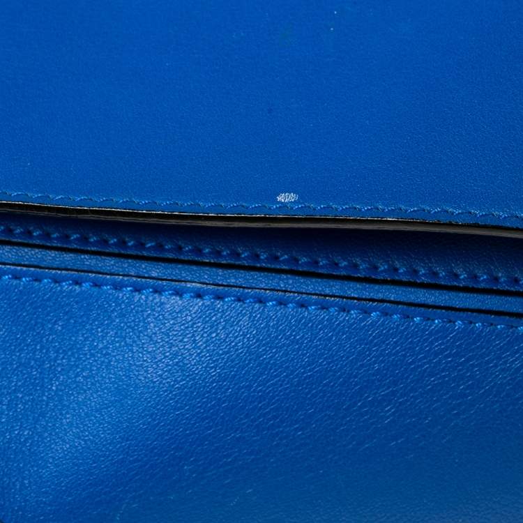 Pre Owned Loewe Blue Leather Medium Puzzle Shoulder Bag