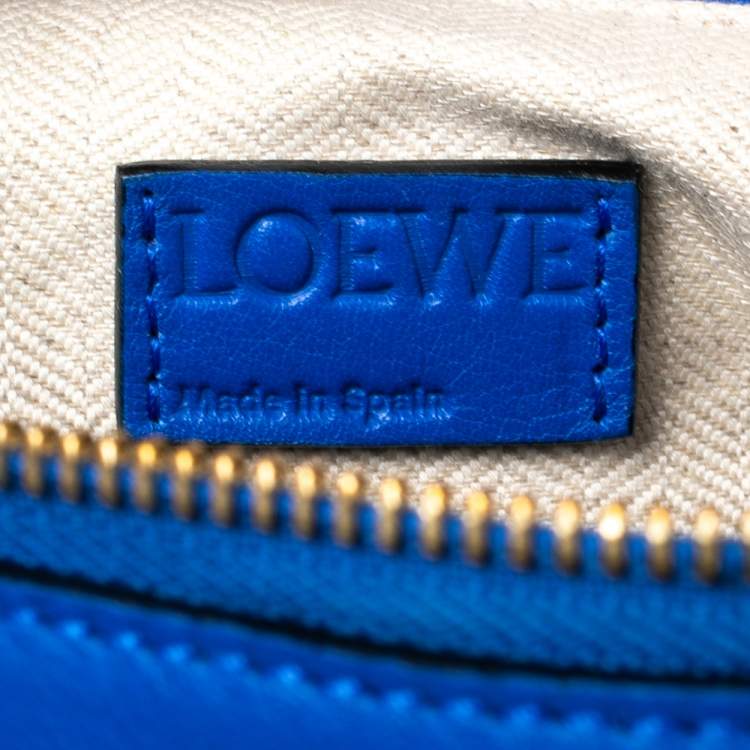 Pre Owned Loewe Blue Leather Medium Puzzle Shoulder Bag