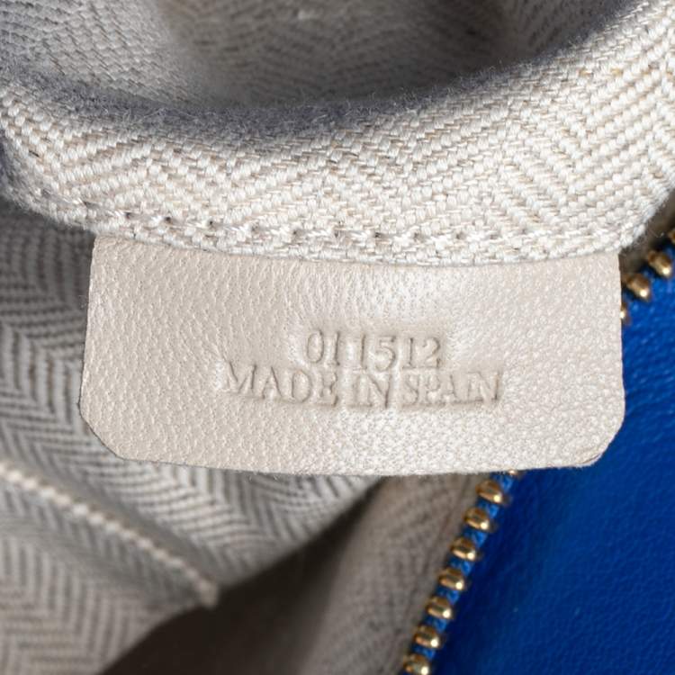 Pre Owned Loewe Blue Leather Medium Puzzle Shoulder Bag