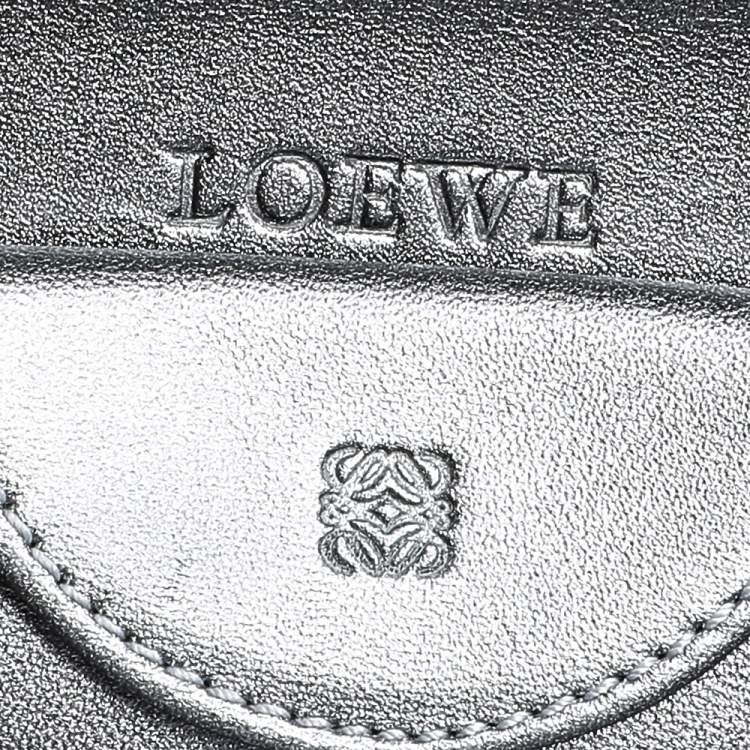Pre Owned Loewe Tri Color Laser Cut Leather Clutch