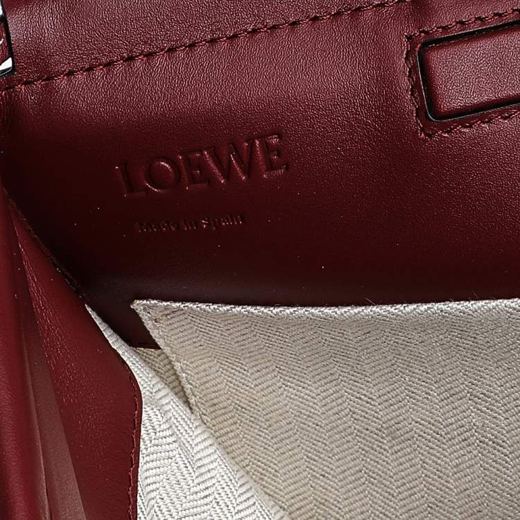 Pre Owned Loewe Brick Red Leather Large Cushion Tote